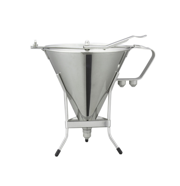 Stainless Steel Conical Piston Funnel with 3 Nozzle