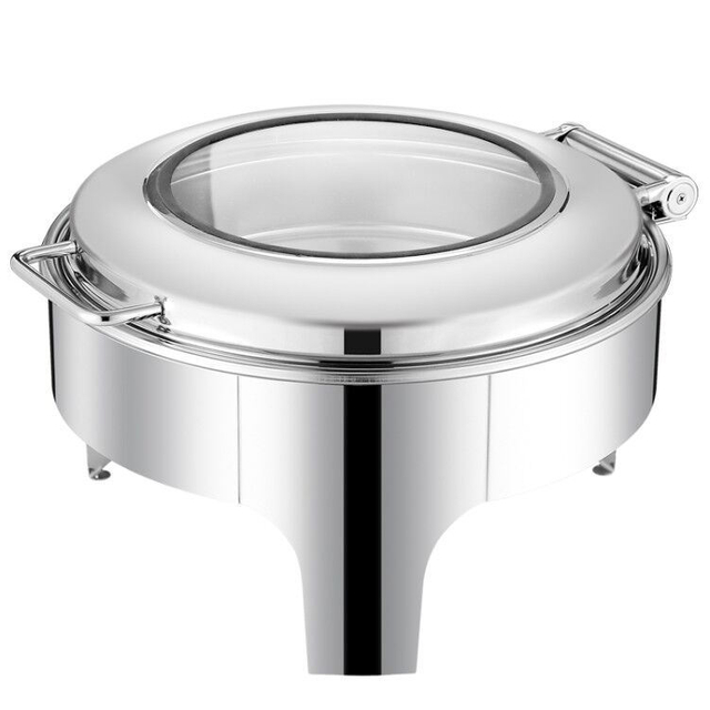 Round Tempered Glass Visible 6L Chafing dish