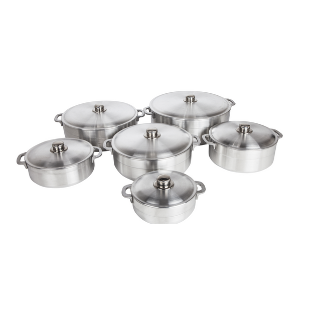 Heavy Duty Aluminum Brazier Pot Set