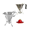 Stainless Steel Conical Piston Funnel with 3 Nozzle